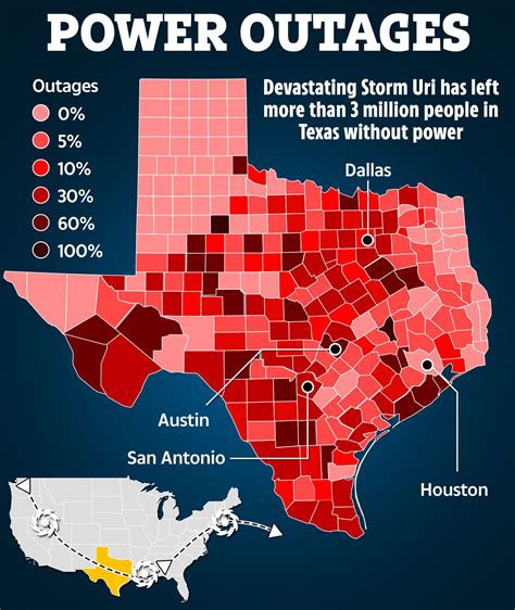 texas power outage map today.